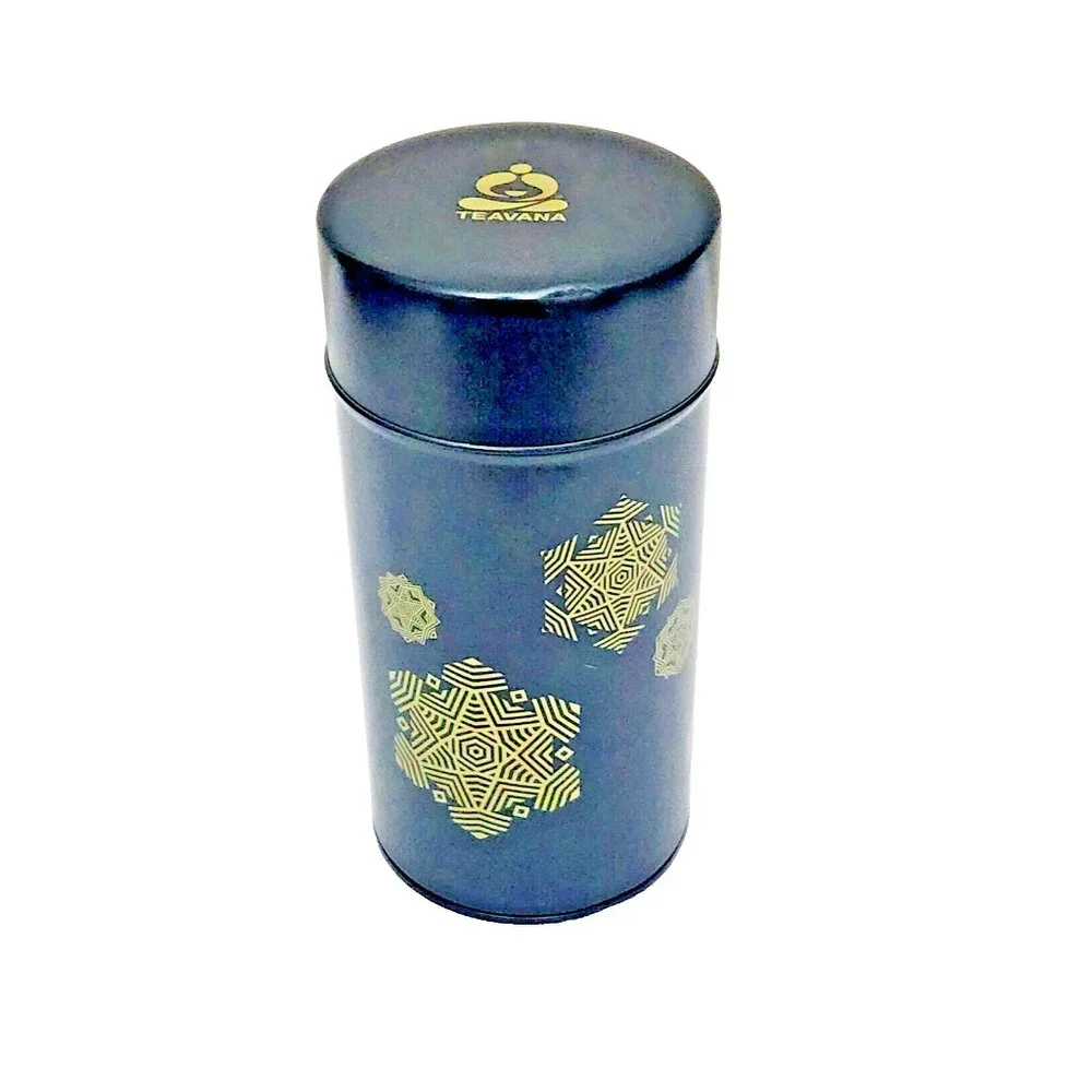 Green w/Gold Snowflakes Holiday Special Edition  Teavana 8oz Tea Tin with Lid